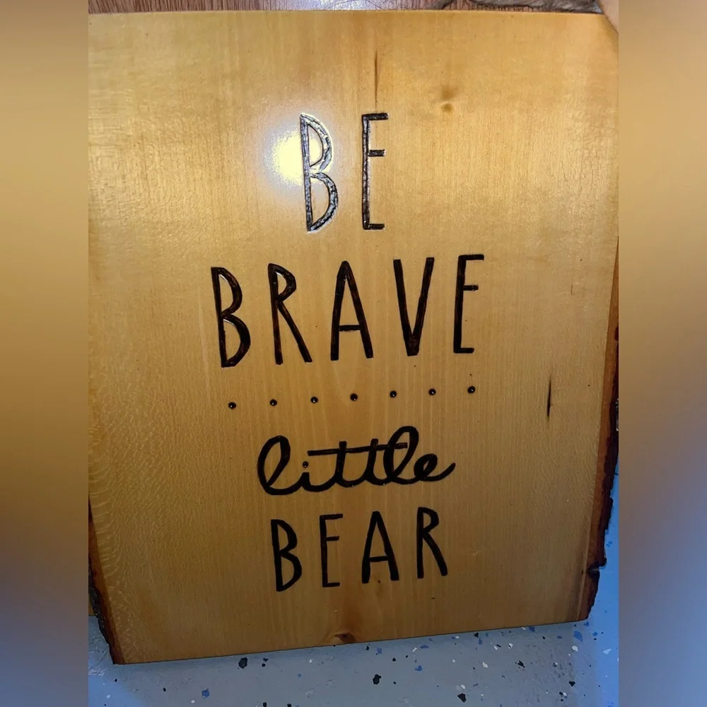 Set of 3 - handmade wooden decor - Picture 3 of 4